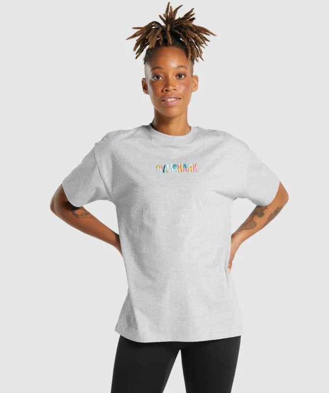 Gymshark Sundae Graphic T-Shirt - Light Grey made by Gymshark