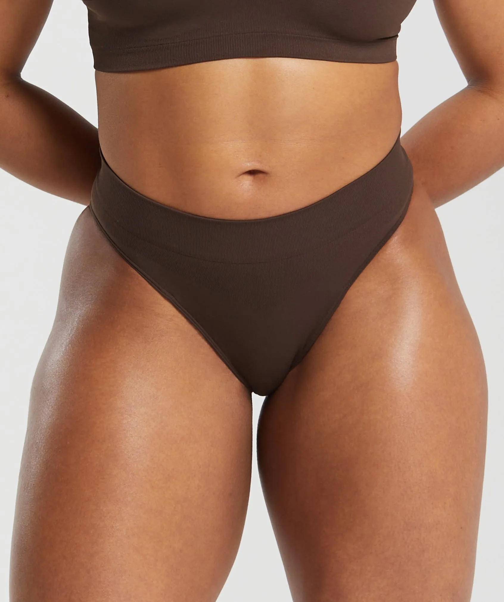 Gymshark Seamless Brief - Archive Brown sold by Gymshark
