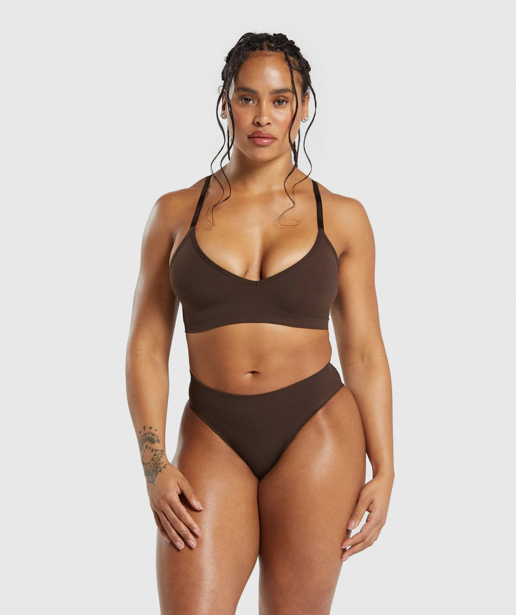 Gymshark Seamless Brief - Archive Brown sold by Gymshark product image thumbnail 4