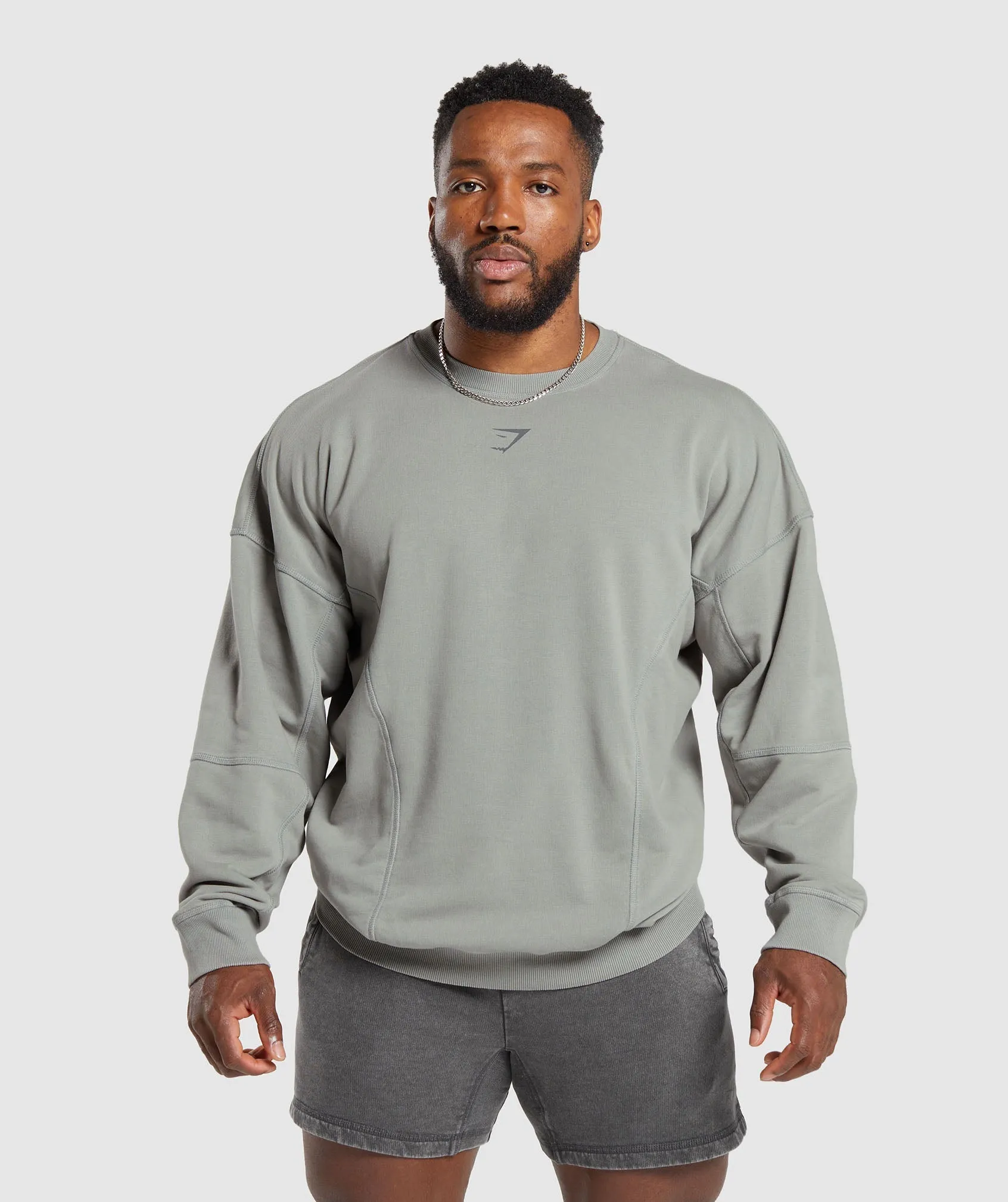 Gymshark Heritage Washed Crew - Smokey Grey sold by Gymshark product image thumbnail 2