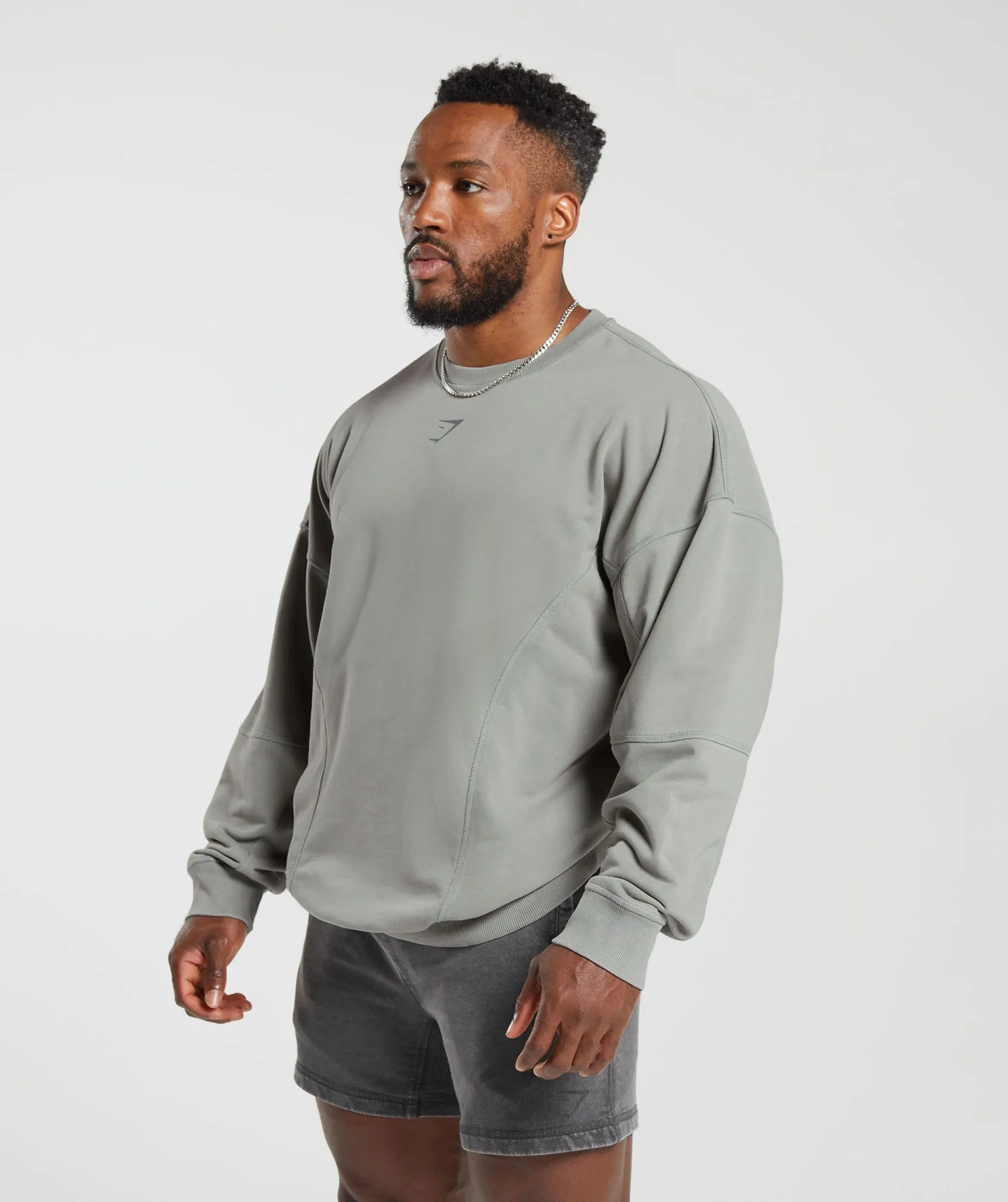 Gymshark Heritage Washed Crew - Smokey Grey sold by Gymshark product image thumbnail 3