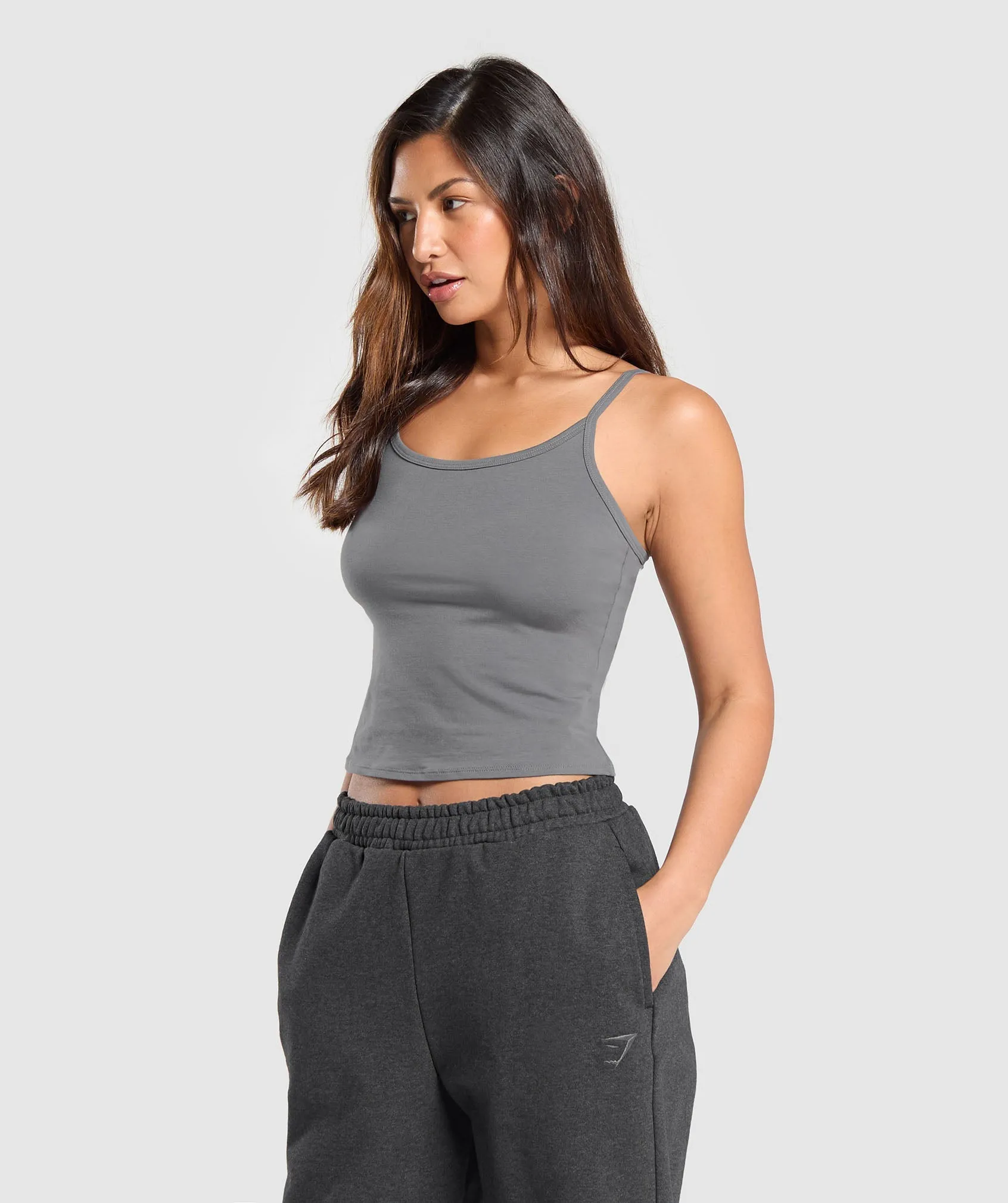 Gymshark Cotton Cami Tank - Brushed Grey sold by Gymshark product image thumbnail 3