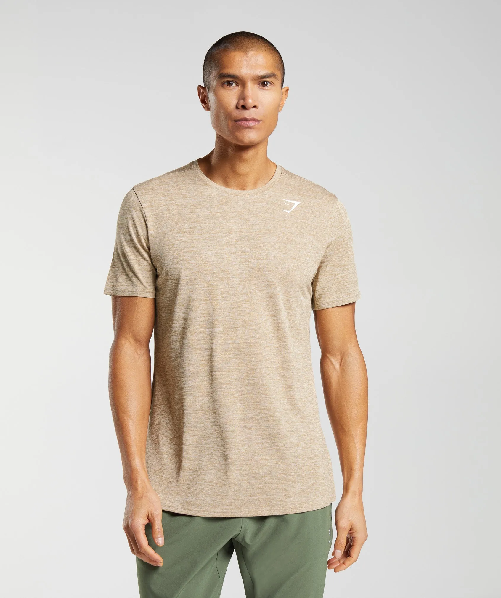 Gymshark Arrival Marl T-Shirt - Toasted Brown/Camel Brown Marl sold by Gymshark