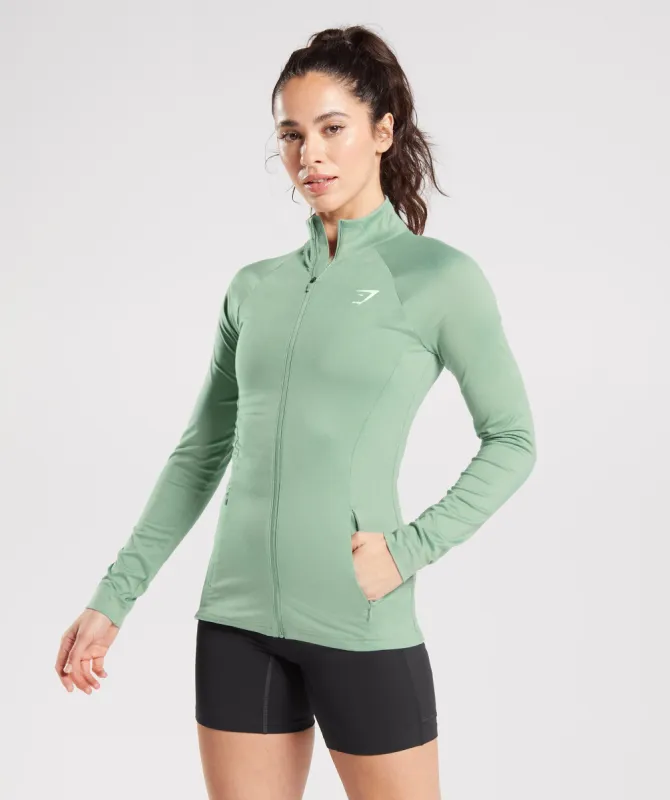 Gymshark Training Zip Up Jacket - Desert Sage Green sold by Gymshark