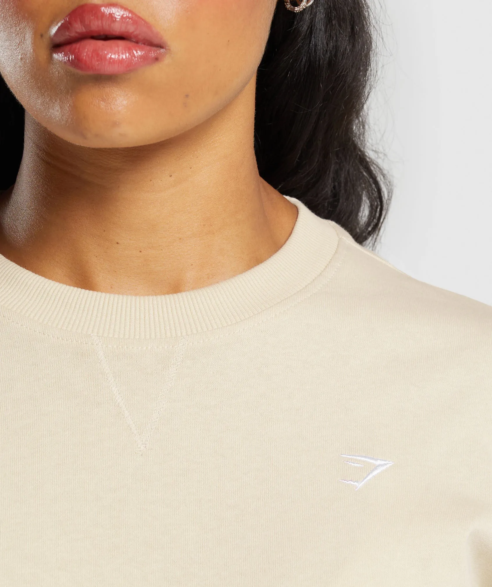 Gymshark Heavyweight Cotton Long Sleeve Top - Ecru White sold by Gymshark product image thumbnail 5