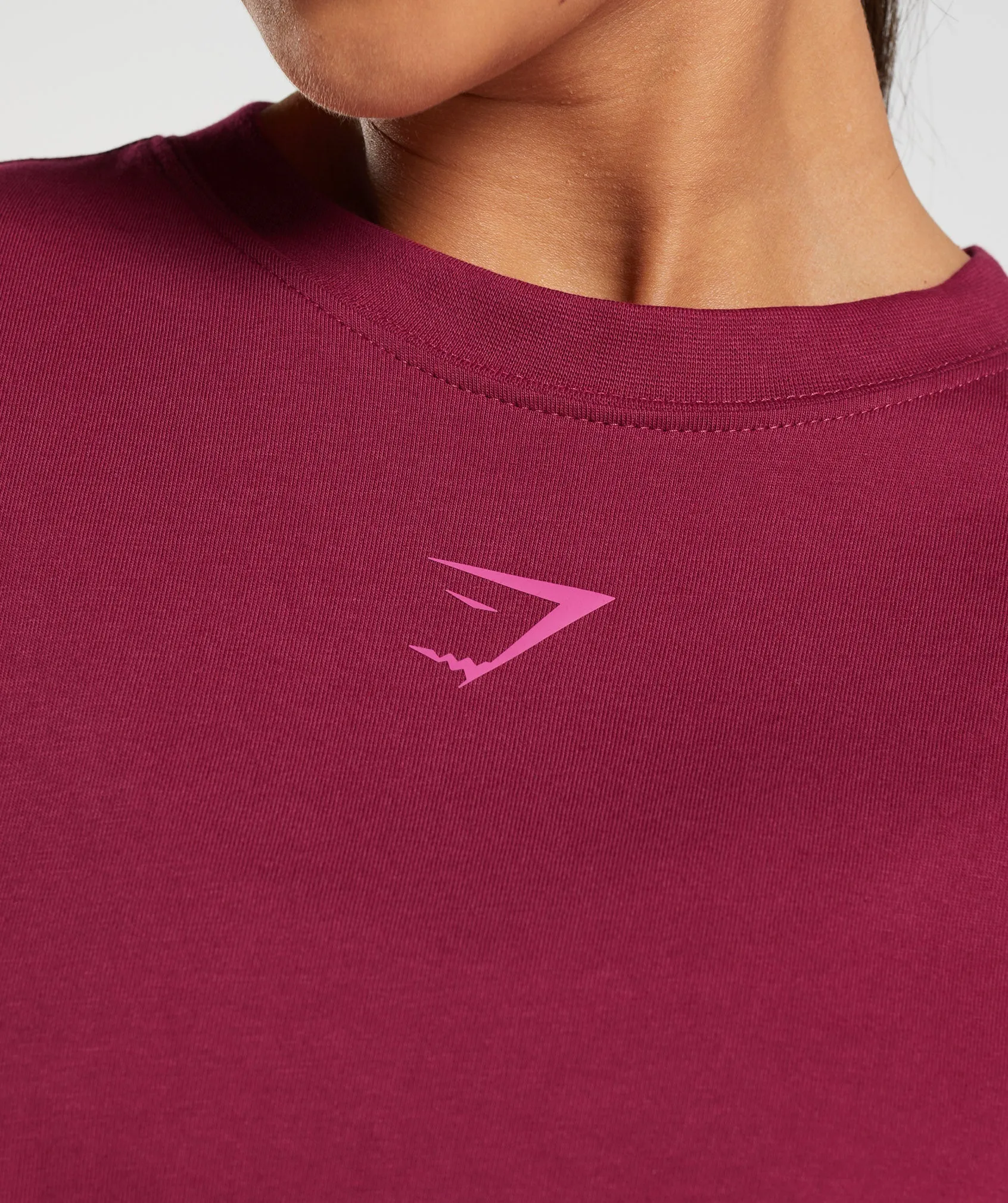 Gymshark Fraction Oversized T-Shirt - Currant Pink sold by Gymshark product image thumbnail 3