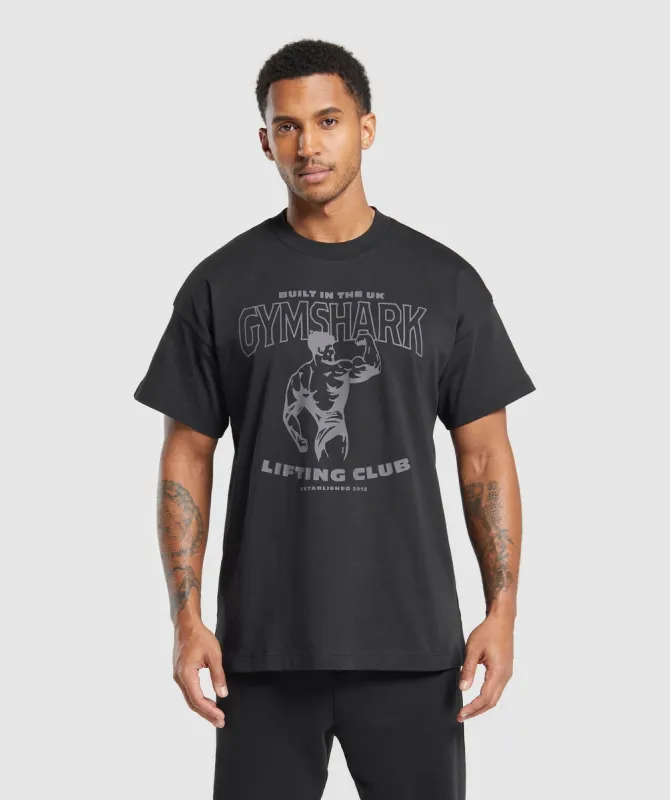 Gymshark Built in the UK T-Shirt - Black sold by Gymshark