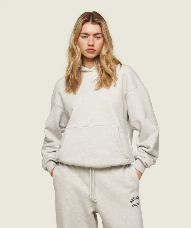 Gymshark Phys Ed Logo Hoodie - Light Grey Marl sold by Gymshark