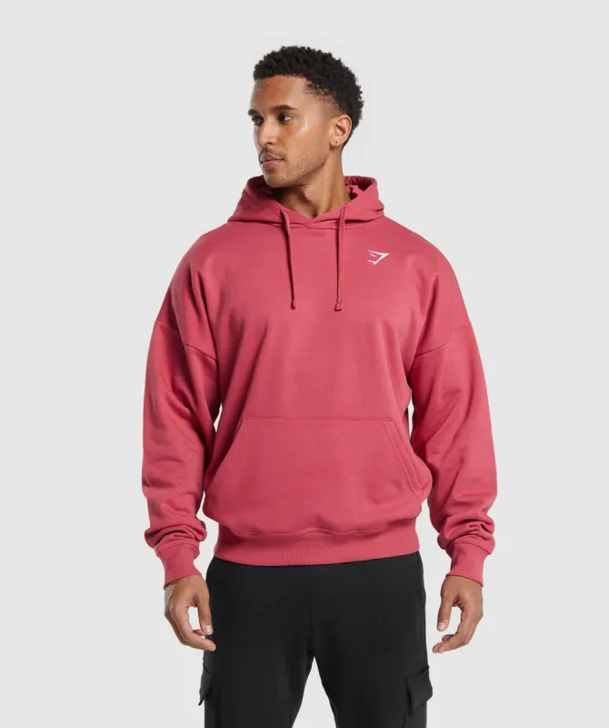Gymshark Crest Oversized Hoodie - Vintage Pink sold by Gymshark