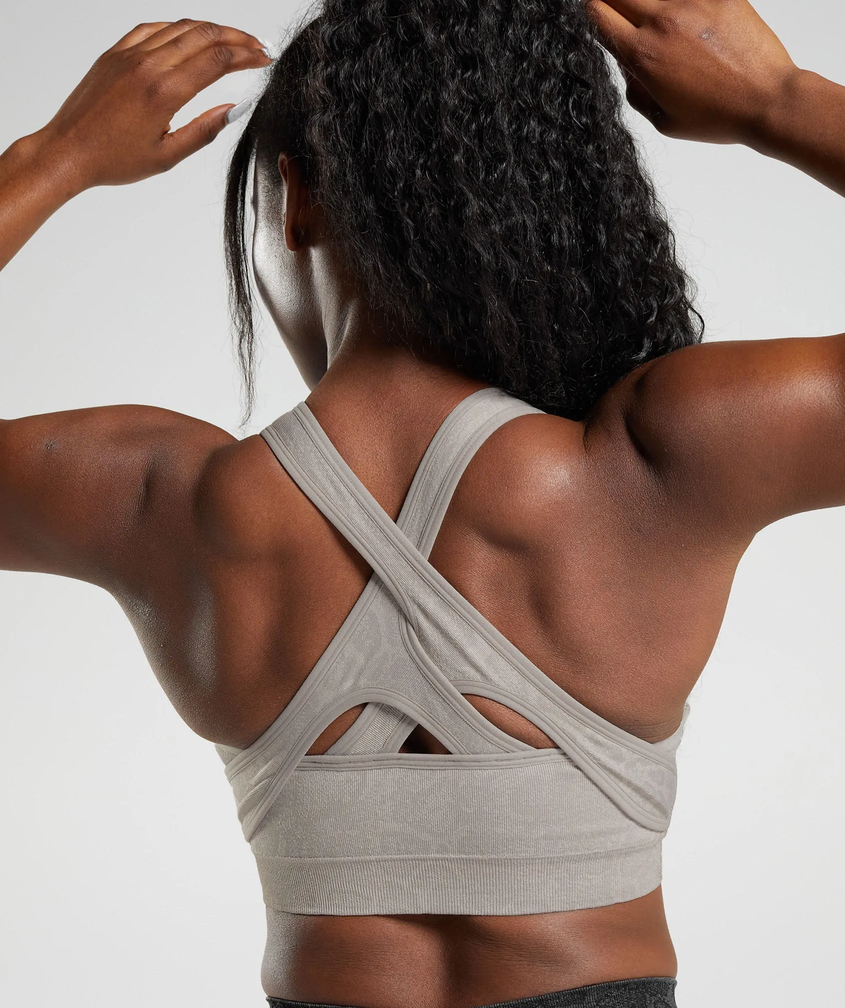Gymshark Adapt Animal Seamless Sports Bra - Mushroom Brown/Urban Grey sold by Gymshark product image thumbnail 2