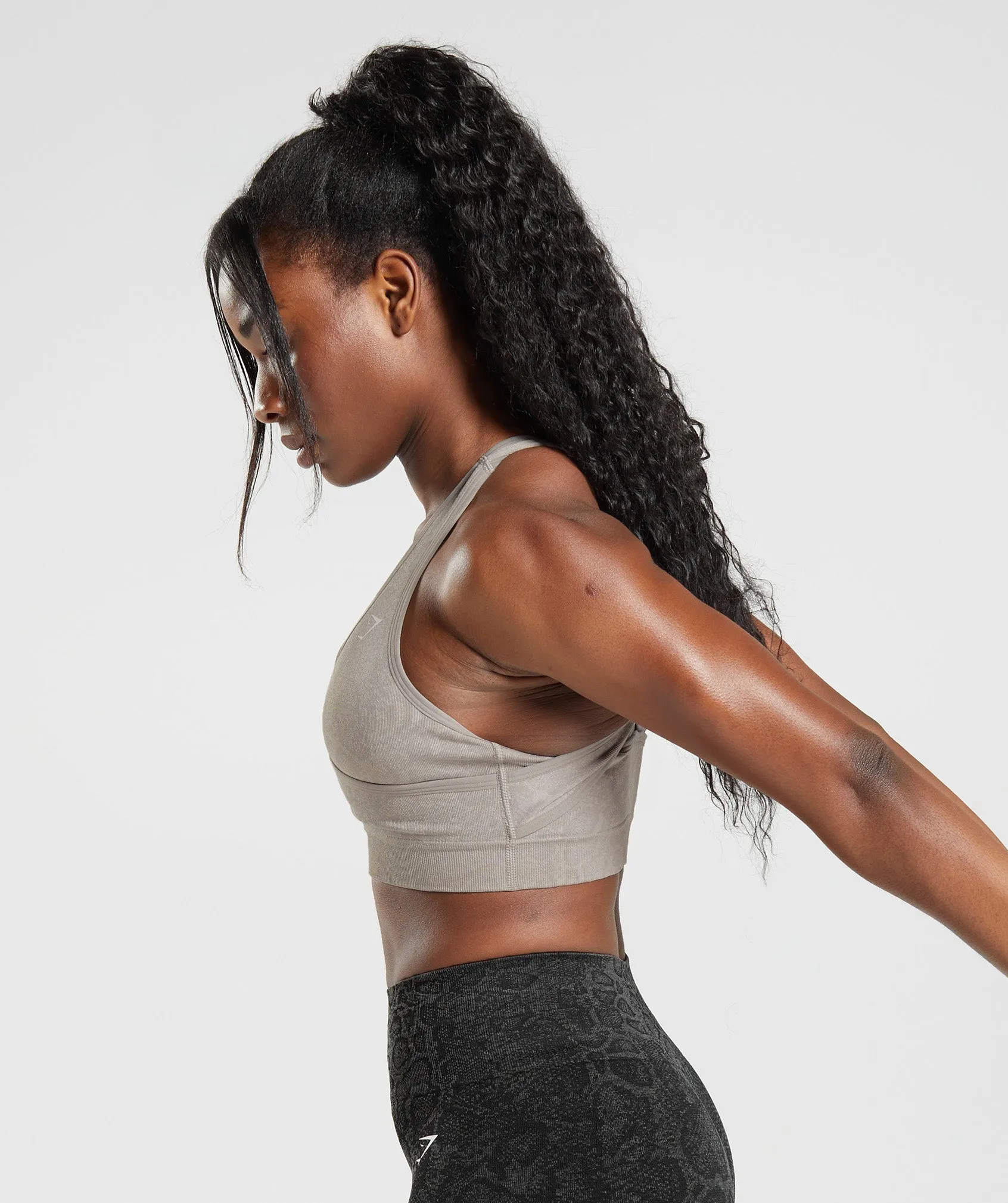 Gymshark Adapt Animal Seamless Sports Bra - Mushroom Brown/Urban Grey sold by Gymshark product image thumbnail 3