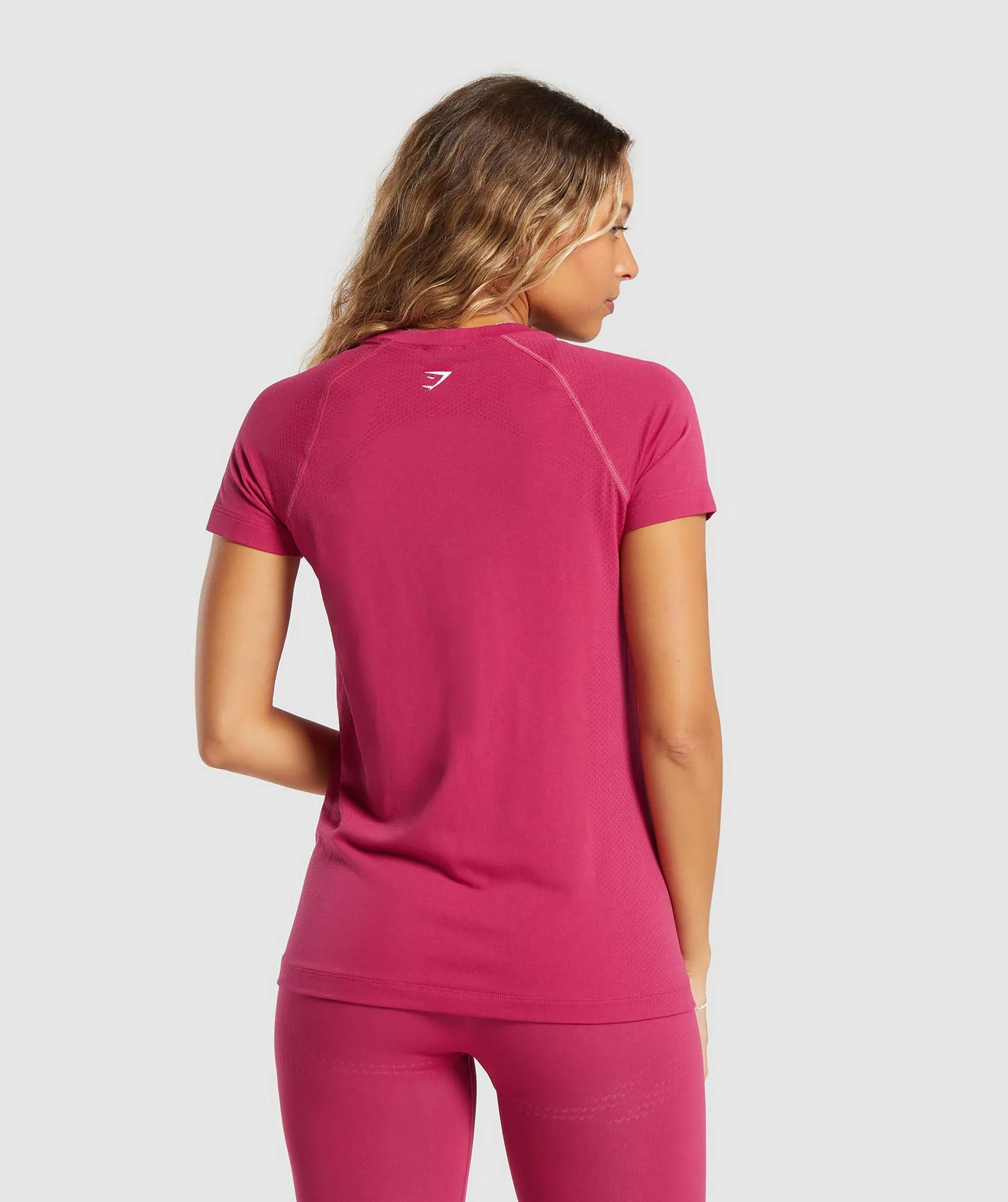 Gymshark Vital Seamless 2.0 Light T-Shirt - Vintage Pink/Marl sold by Gymshark product image thumbnail 2