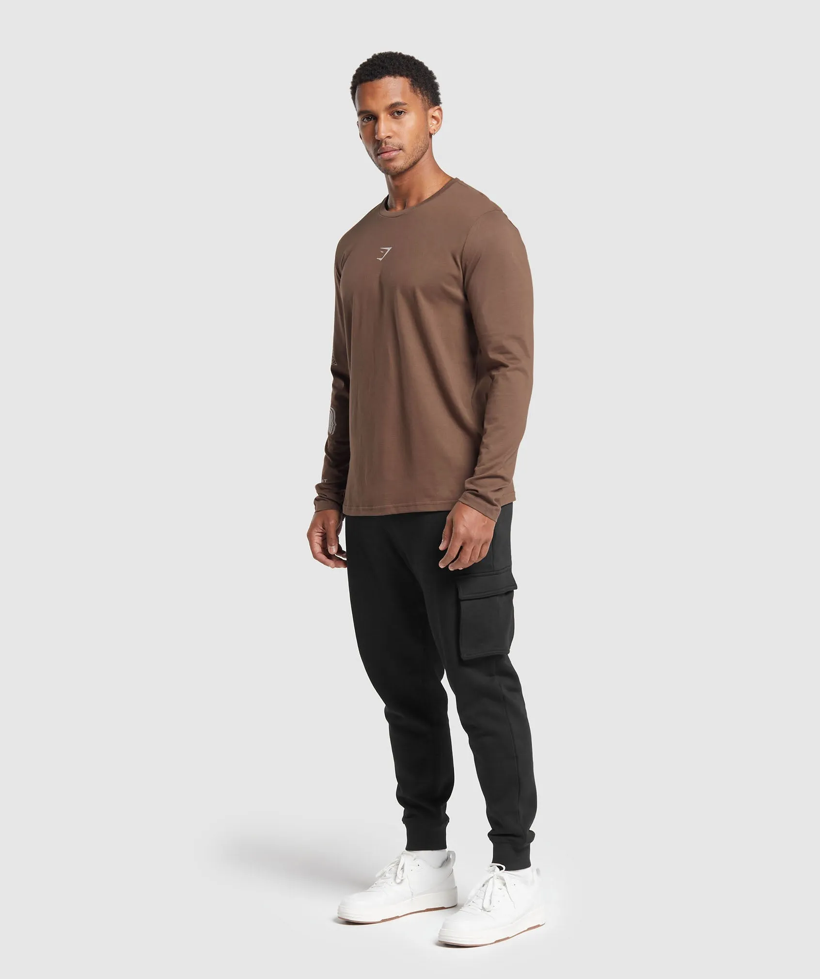Gymshark Hybrid Wellness Long Sleeve T-Shirt - Penny Brown sold by Gymshark product image thumbnail 4