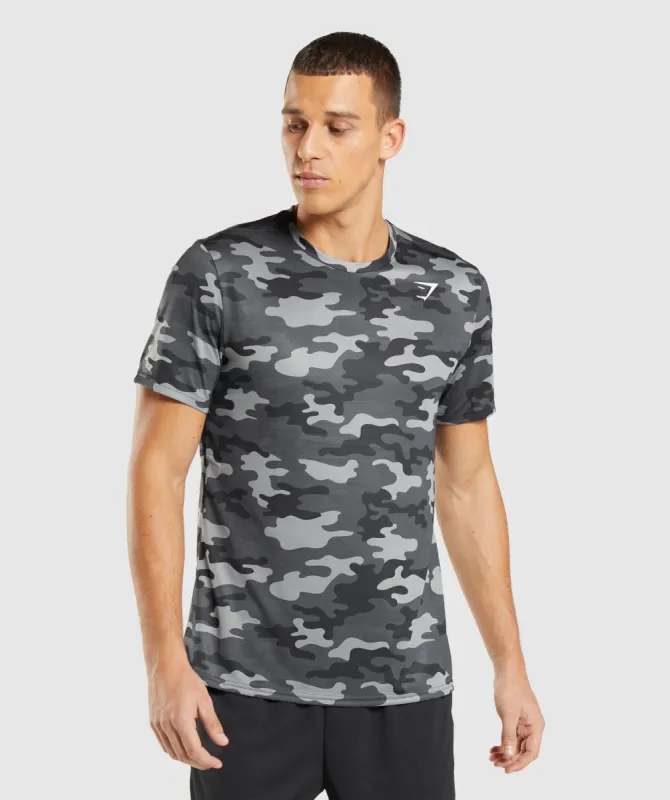 Gymshark Arrival T-Shirt - Grey Print sold by Gymshark