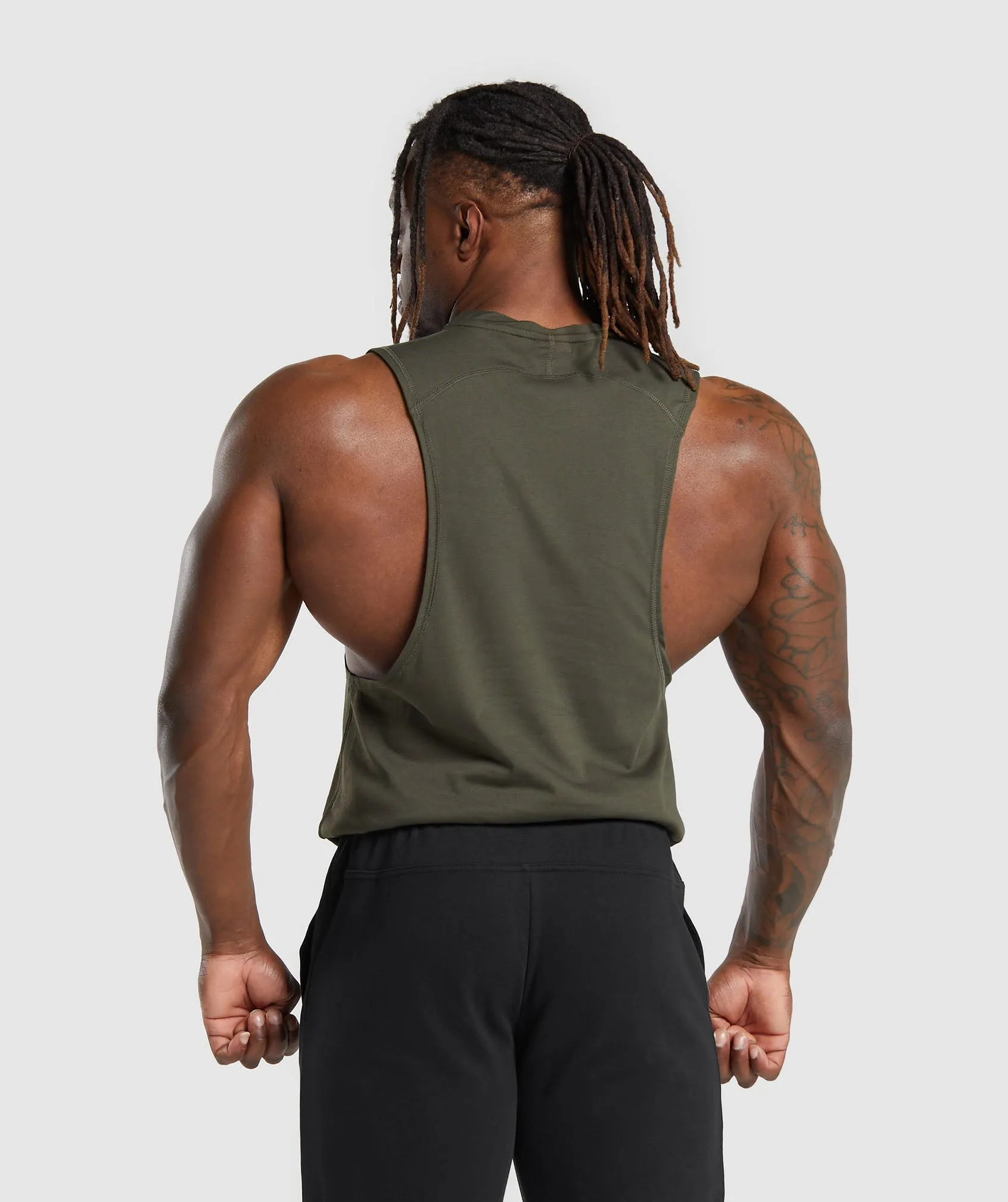 Gymshark Impact Drop Arm Tank - Strength Green sold by Gymshark product image thumbnail 2