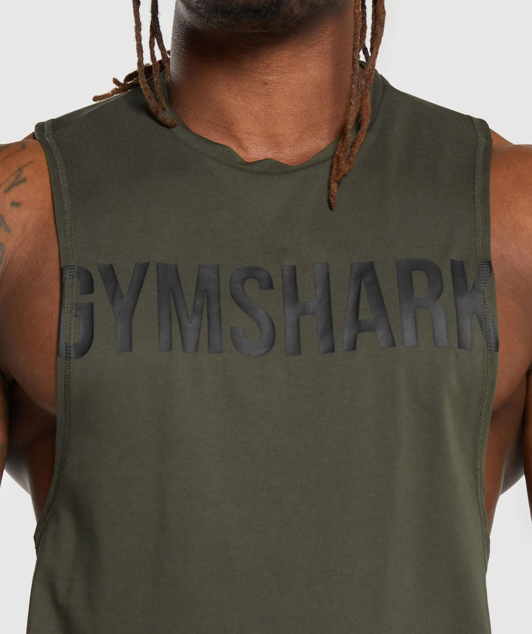 Gymshark Impact Drop Arm Tank - Strength Green sold by Gymshark product image thumbnail 5