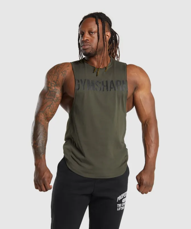 Gymshark Impact Drop Arm Tank - Strength Green sold by Gymshark