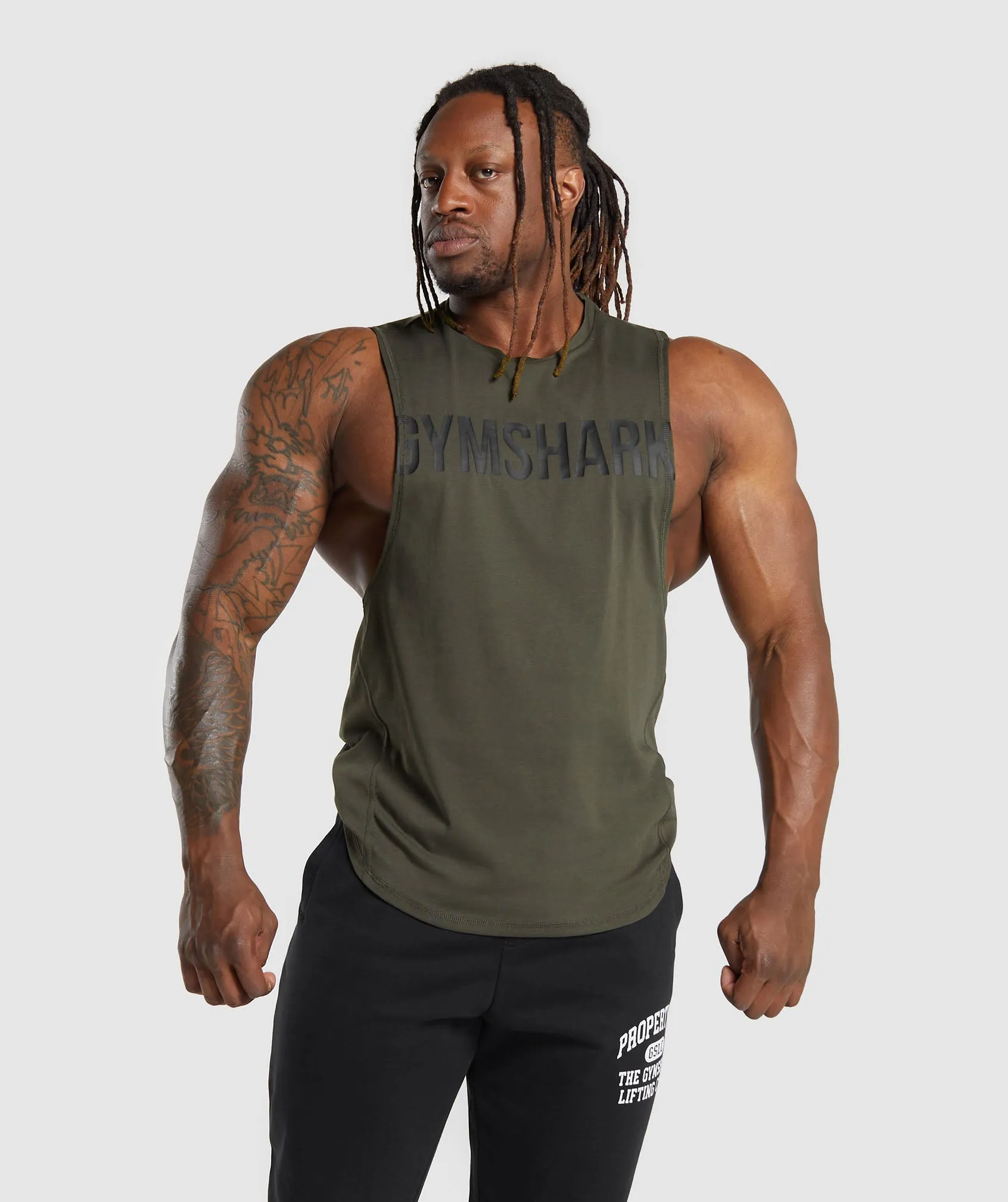 Gymshark Impact Drop Arm Tank - Strength Green sold by Gymshark