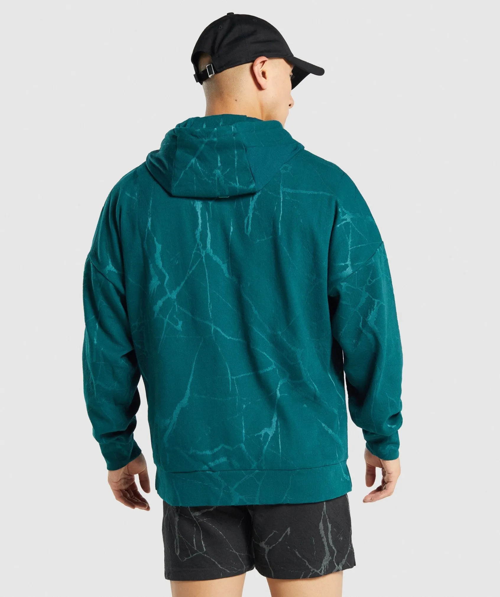 Gymshark Power Zip Up Hoodie - Teal Print sold by Gymshark product image thumbnail 2
