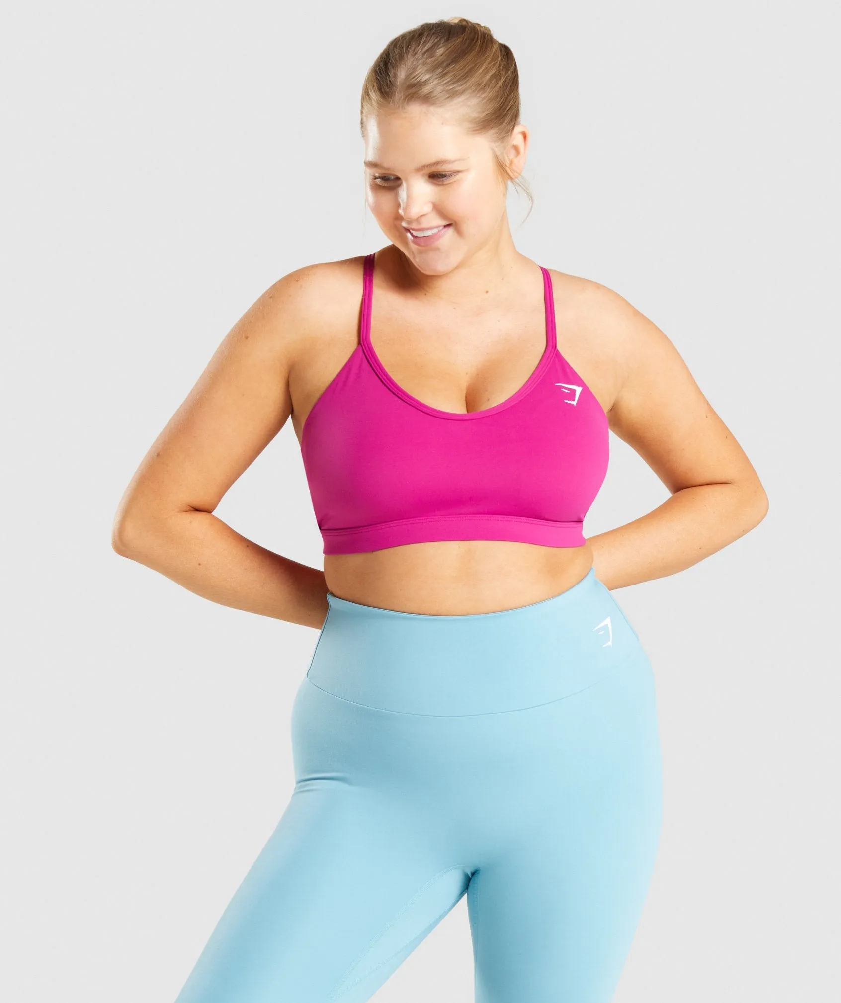Gymshark V Neck Sports Bra - Pink sold by Gymshark