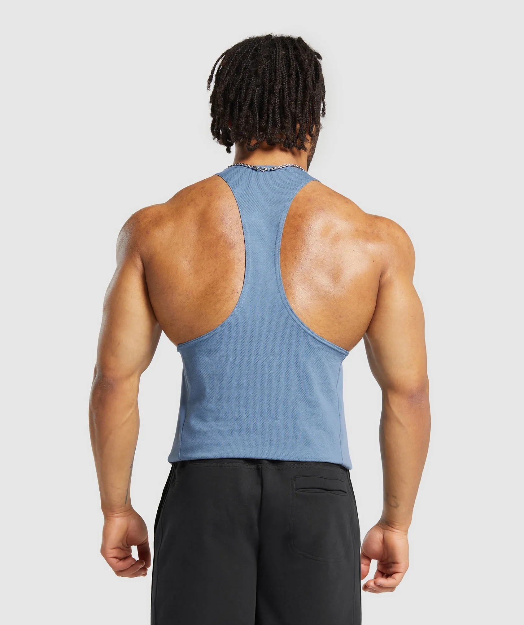 Gymshark React Stringer - Faded Blue sold by Gymshark product image thumbnail 2