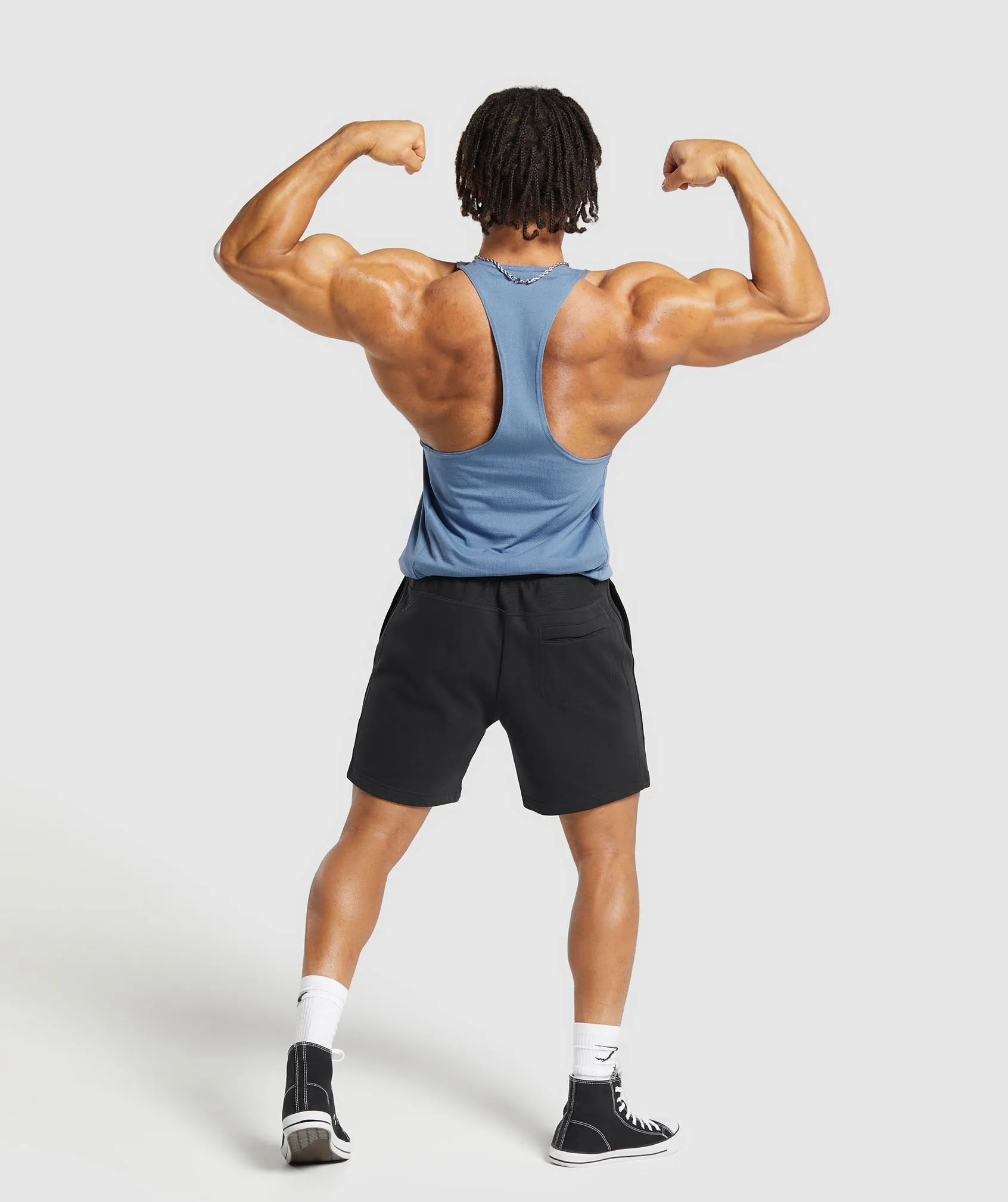 Gymshark React Stringer - Faded Blue sold by Gymshark product image thumbnail 4