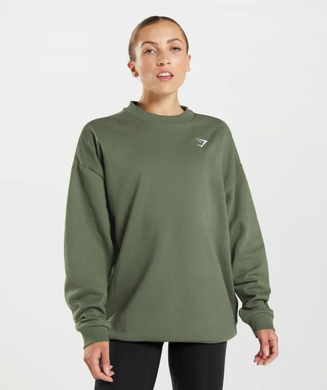 Gymshark Training Oversized Sweatshirt - Core Olive sold by Gymshark