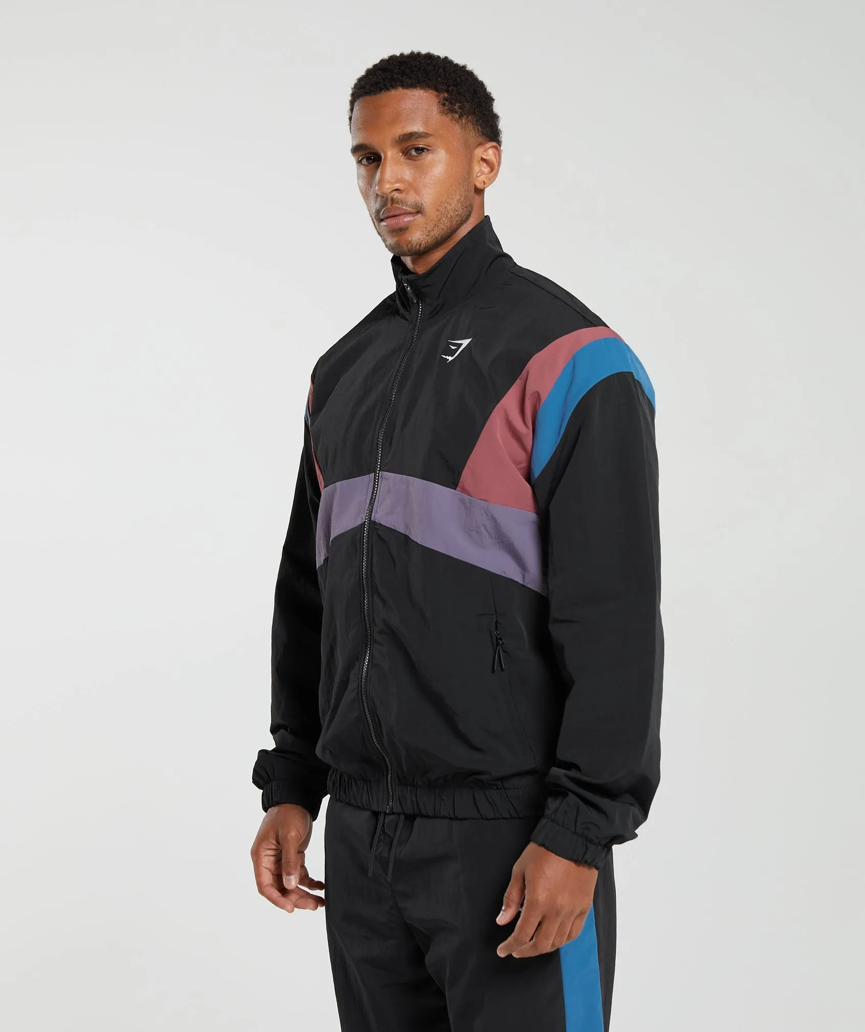 Gymshark Retro Track Jacket - Black/Blue/Purple/Soft Berry sold by Gymshark product image thumbnail 3