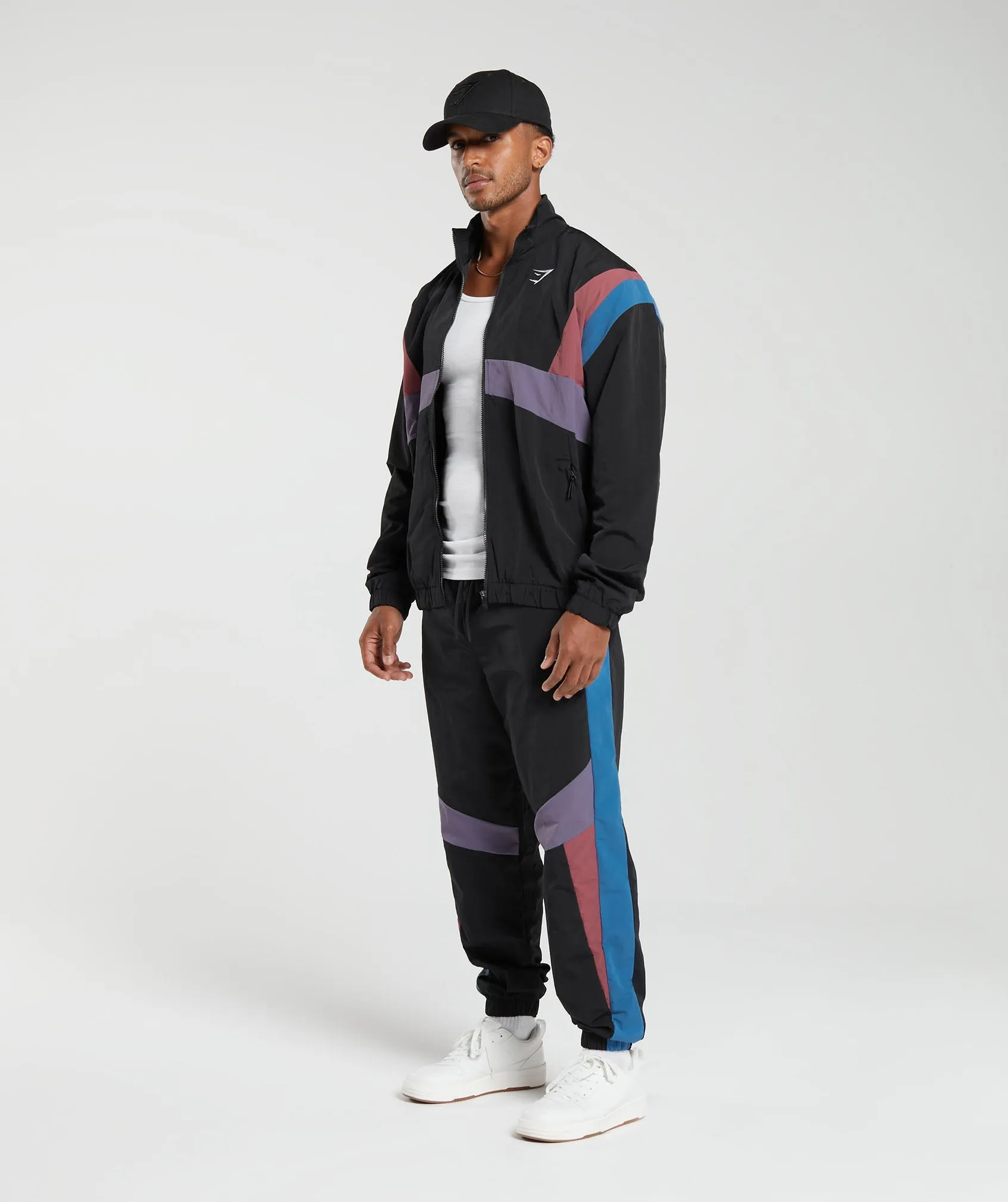 Gymshark Retro Track Jacket - Black/Blue/Purple/Soft Berry sold by Gymshark product image thumbnail 4