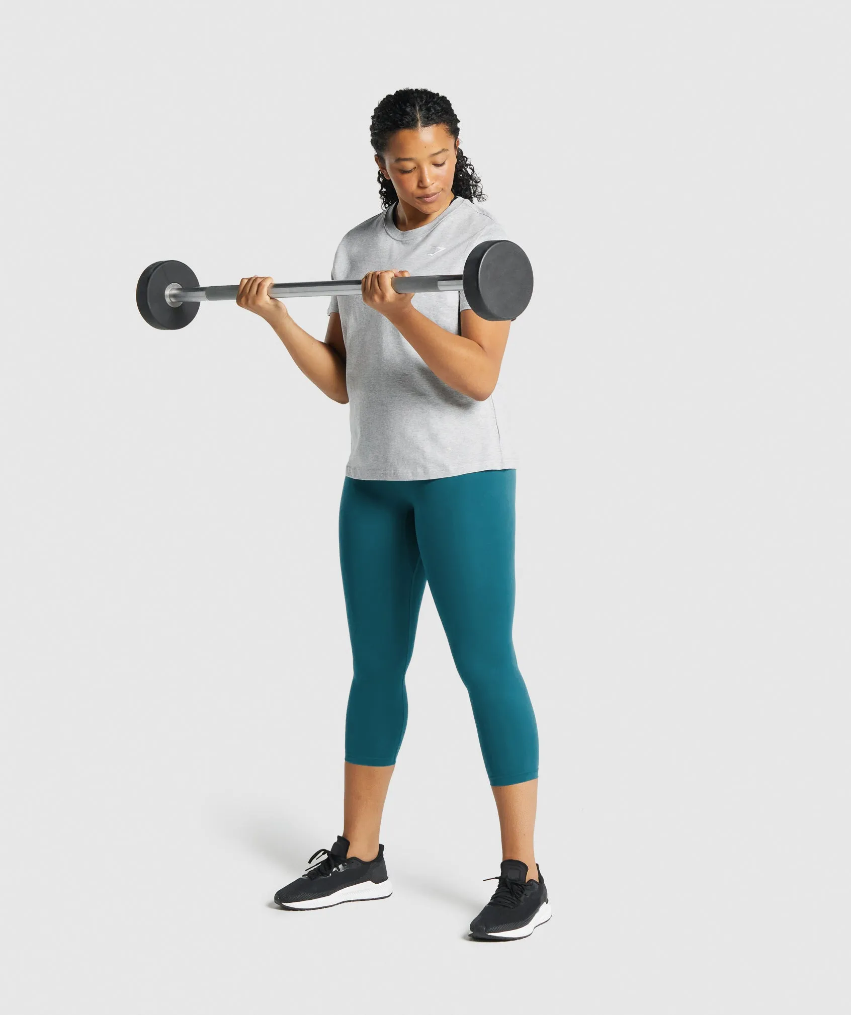 Gymshark Training Basic Tee - Light Grey Marl sold by Gymshark product image thumbnail 4