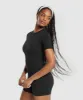 Gymshark Ribbed Cotton Seamless T-Shirt - Black sold by Gymshark
