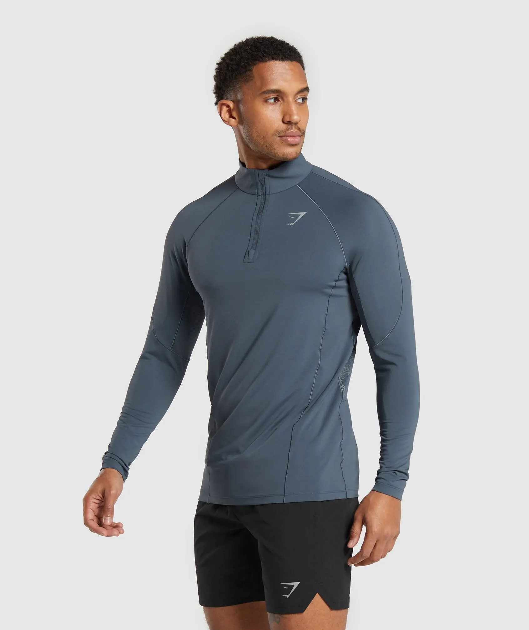 Gymshark Speed 1/4 Zip - Titanium Blue sold by Gymshark product image thumbnail 4