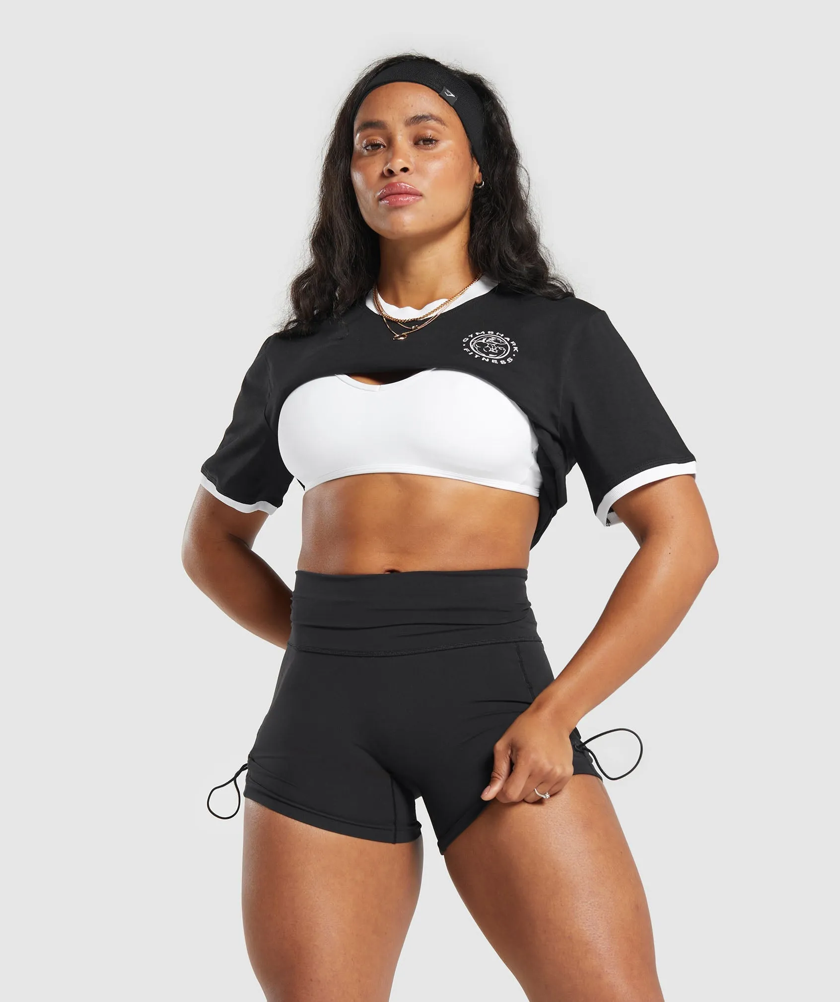 Gymshark Legacy Ringer T-Shirt - Black/White sold by Gymshark product image thumbnail 5