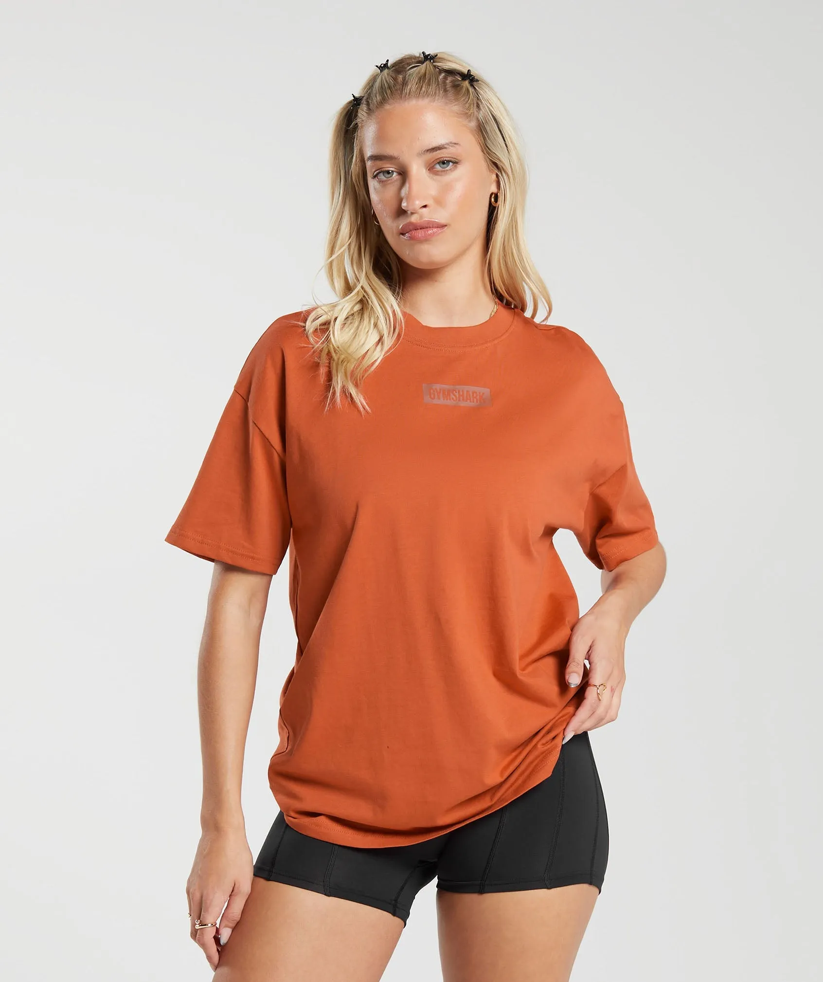 Gymshark Block Oversized T-Shirt - Rust Orange sold by Gymshark