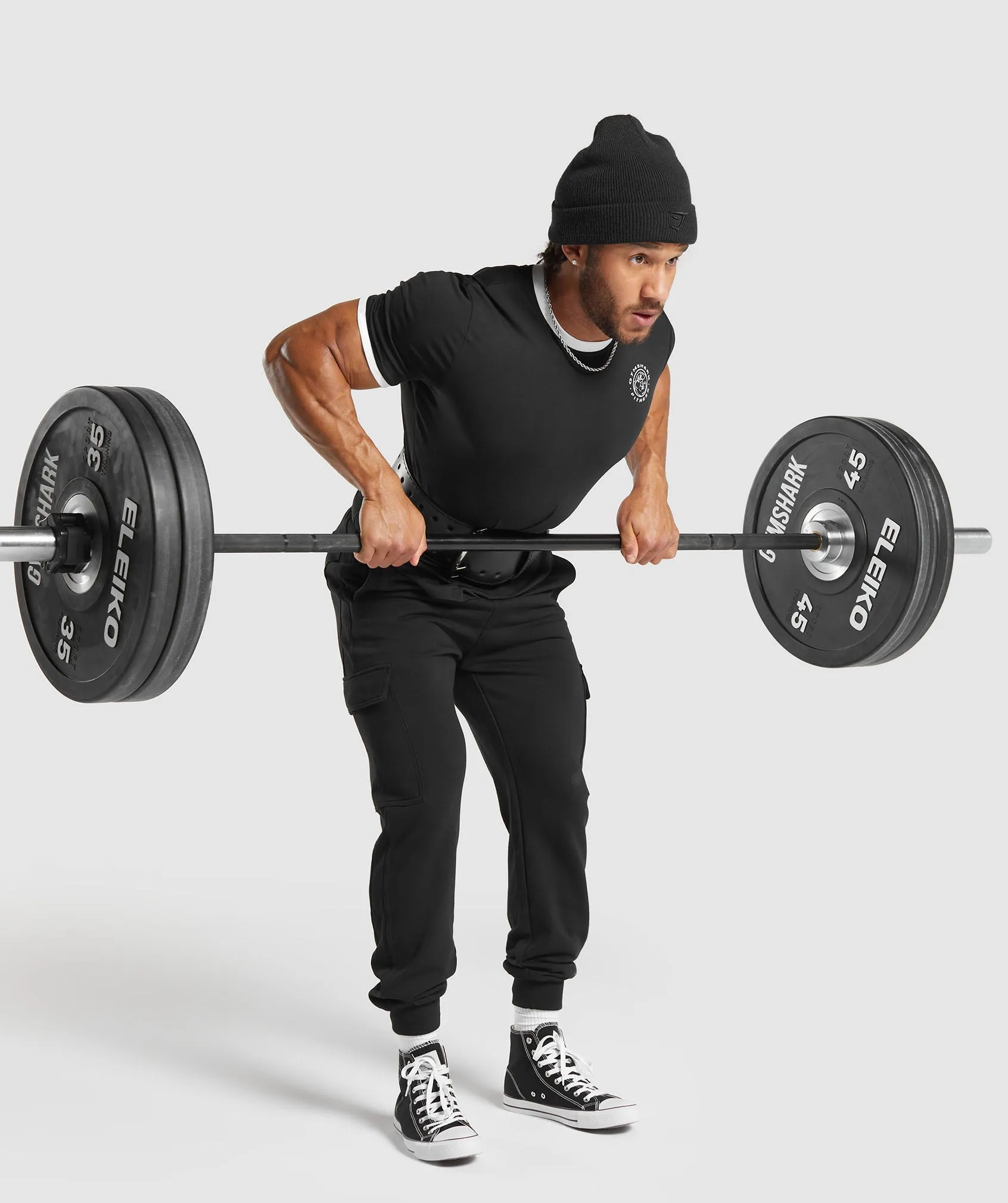 Gymshark Legacy Ringer T-Shirt - Black/White sold by Gymshark product image thumbnail 4