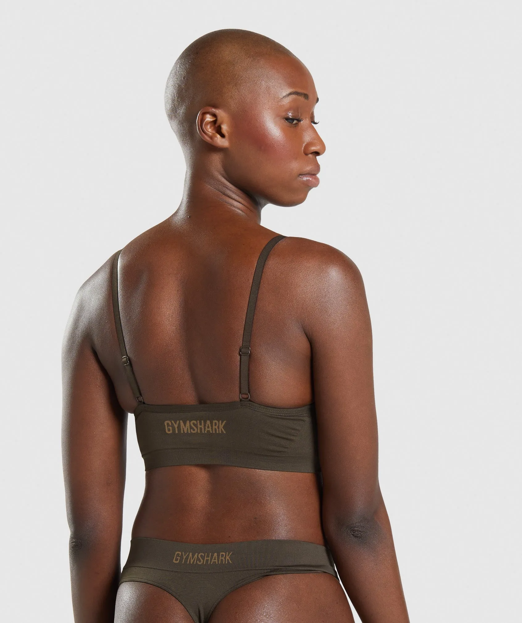 Gymshark Seamless Low Neck Bralette - Espresso Brown sold by Gymshark product image thumbnail 2