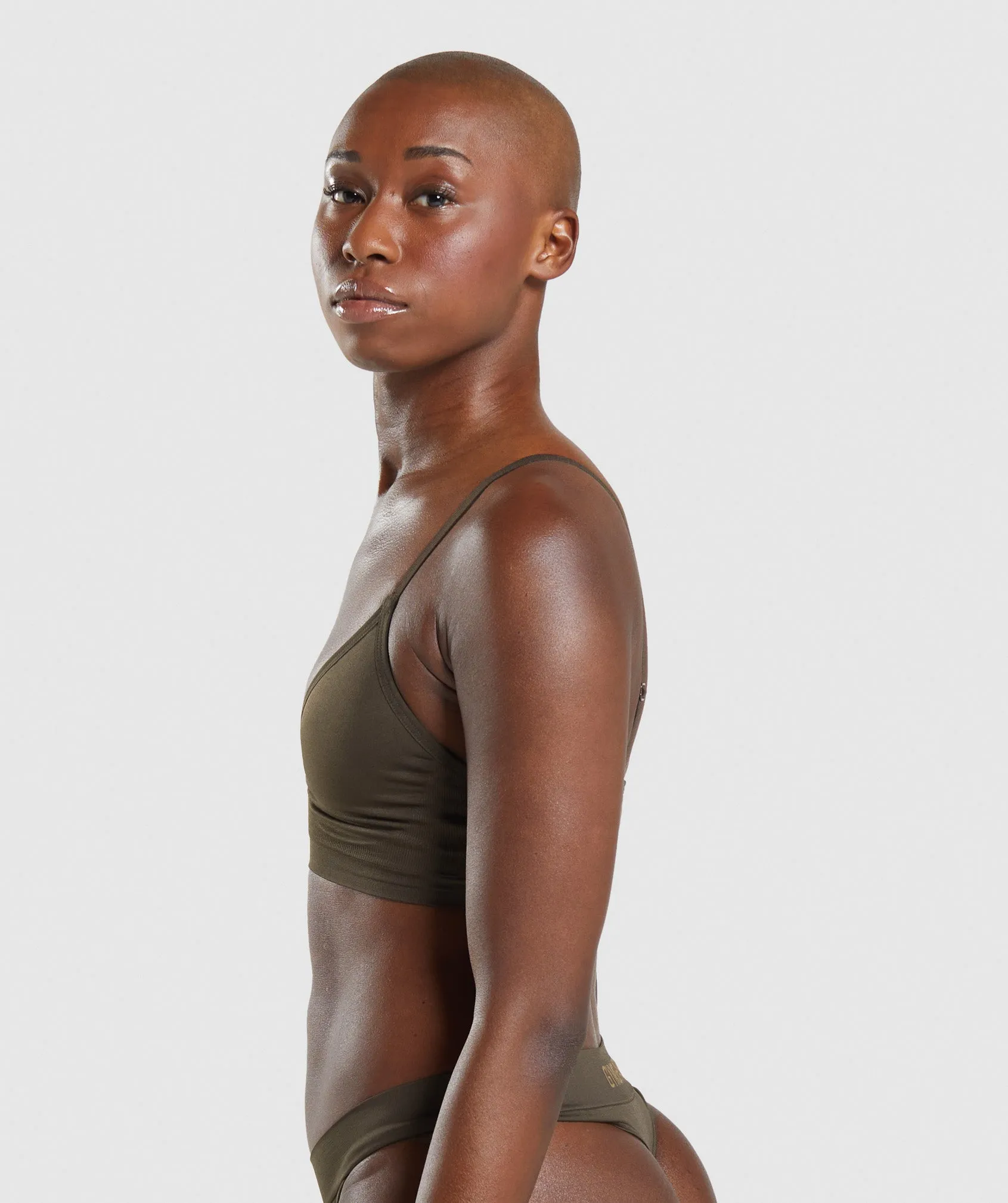 Gymshark Seamless Low Neck Bralette - Espresso Brown sold by Gymshark product image thumbnail 3