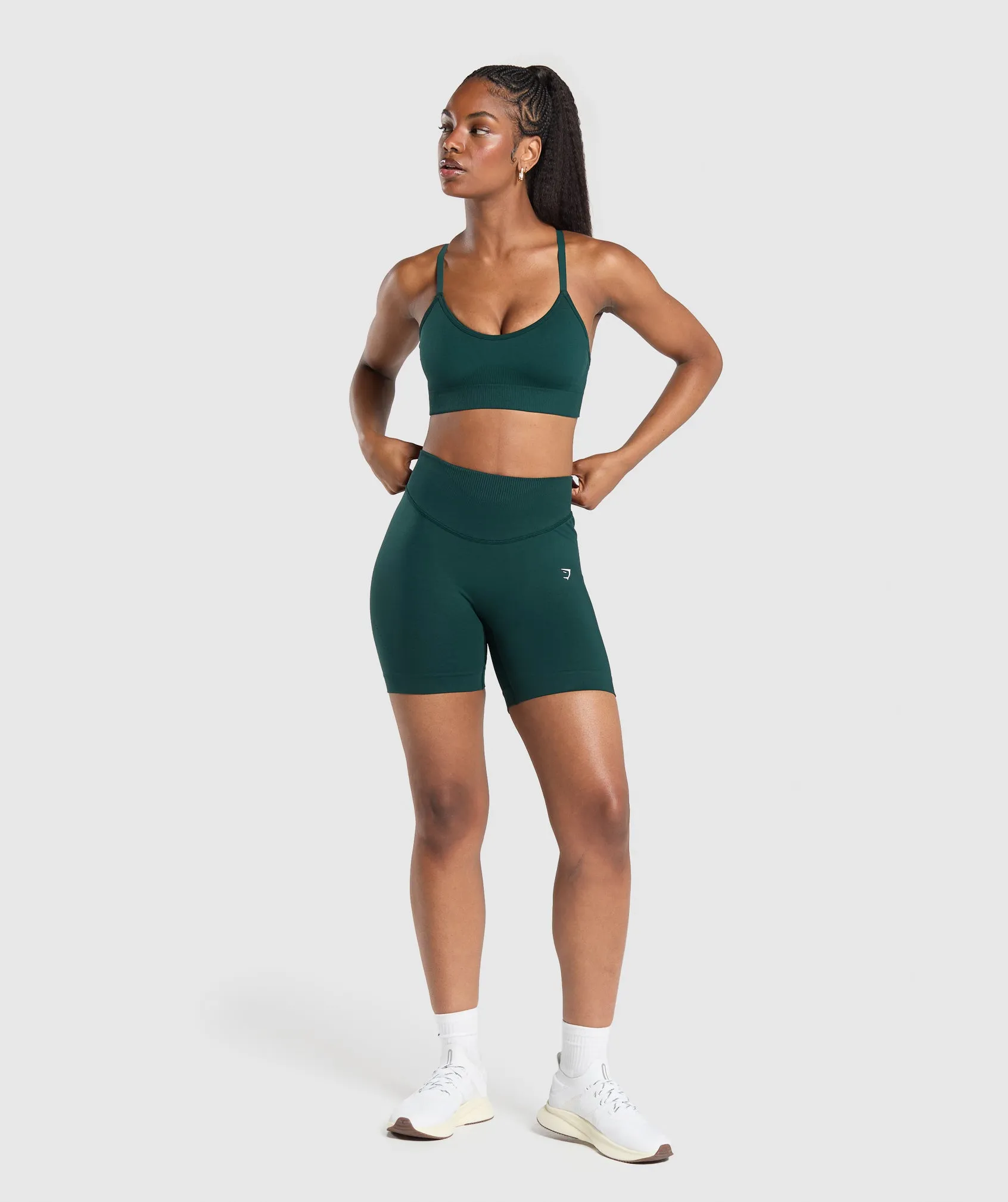 Gymshark Sweat Seamless Shorts - Strong Teal sold by Gymshark product image thumbnail 4