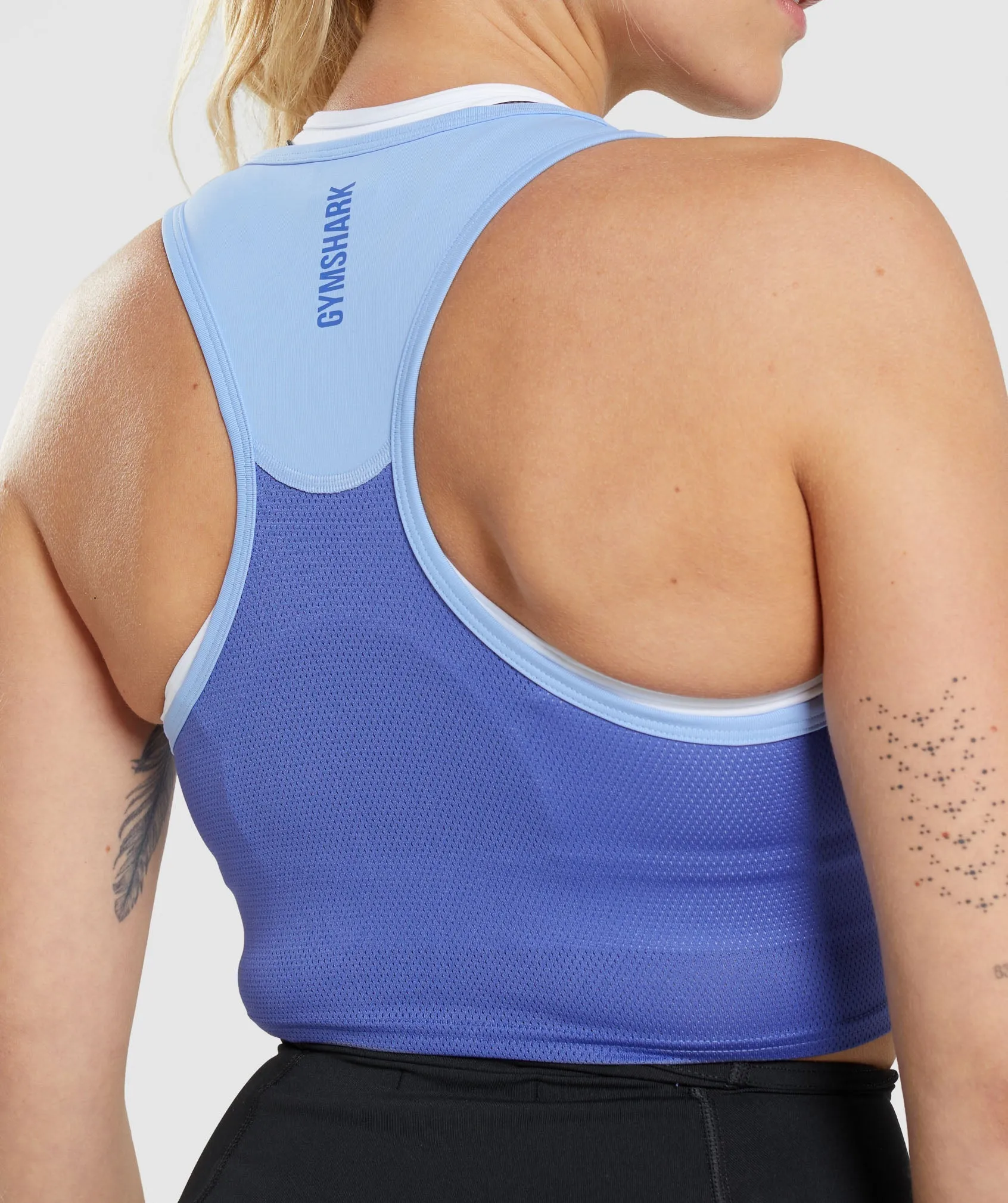 Gymshark Pulse Crop Tank - Moonstone Blue/Court Blue sold by Gymshark product image thumbnail 5