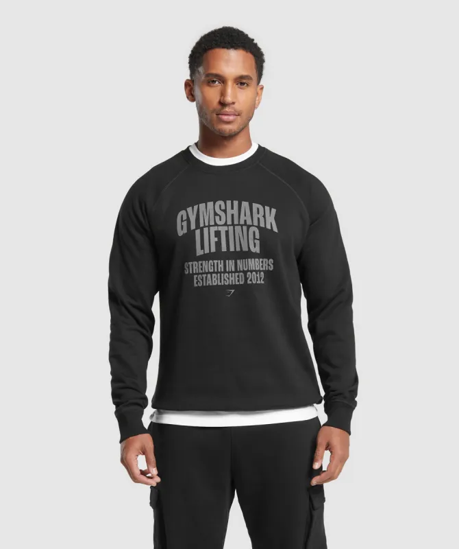Gymshark Gymshark Lifting Crew - Black sold by Gymshark