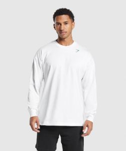 Gymshark Western Long Sleeve T-Shirt - White sold by Gymshark