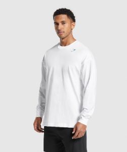 Gymshark Western Long Sleeve T-Shirt - White sold by Gymshark