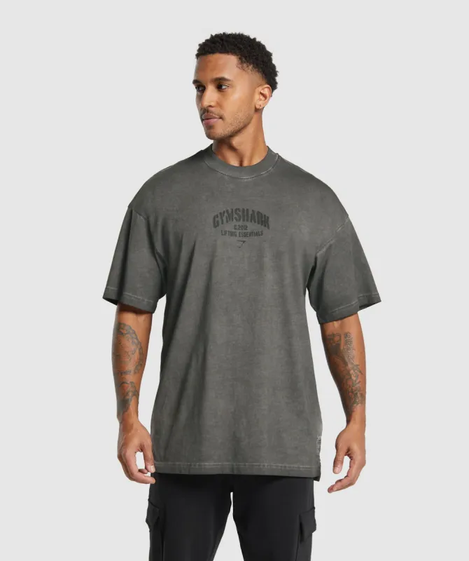 Gymshark Heavyweight Washed T-Shirt - Black sold by Gymshark