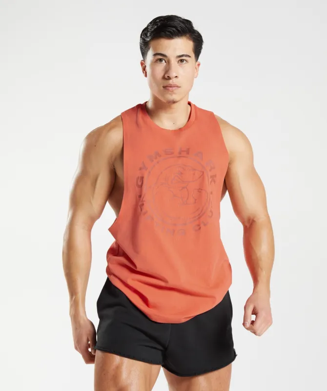 Gymshark Legacy Drop Arm Tank - Aerospace Orange sold by Gymshark