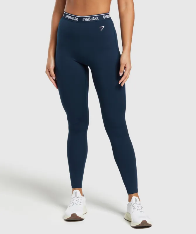 Gymshark Everyday Gymshark Waistband Leggings - Navy sold by Gymshark