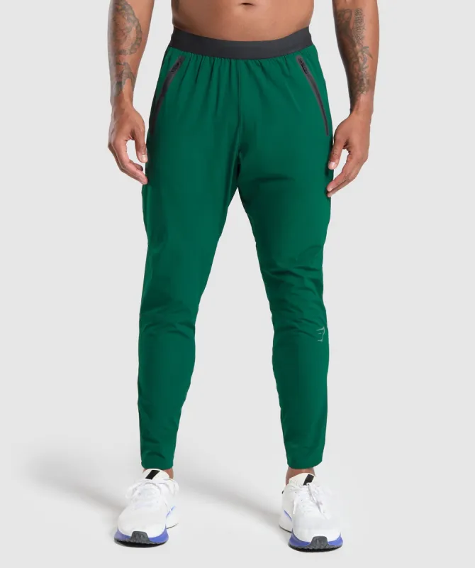 Gymshark Hybrid Woven Joggers - Woodland Green sold by Gymshark