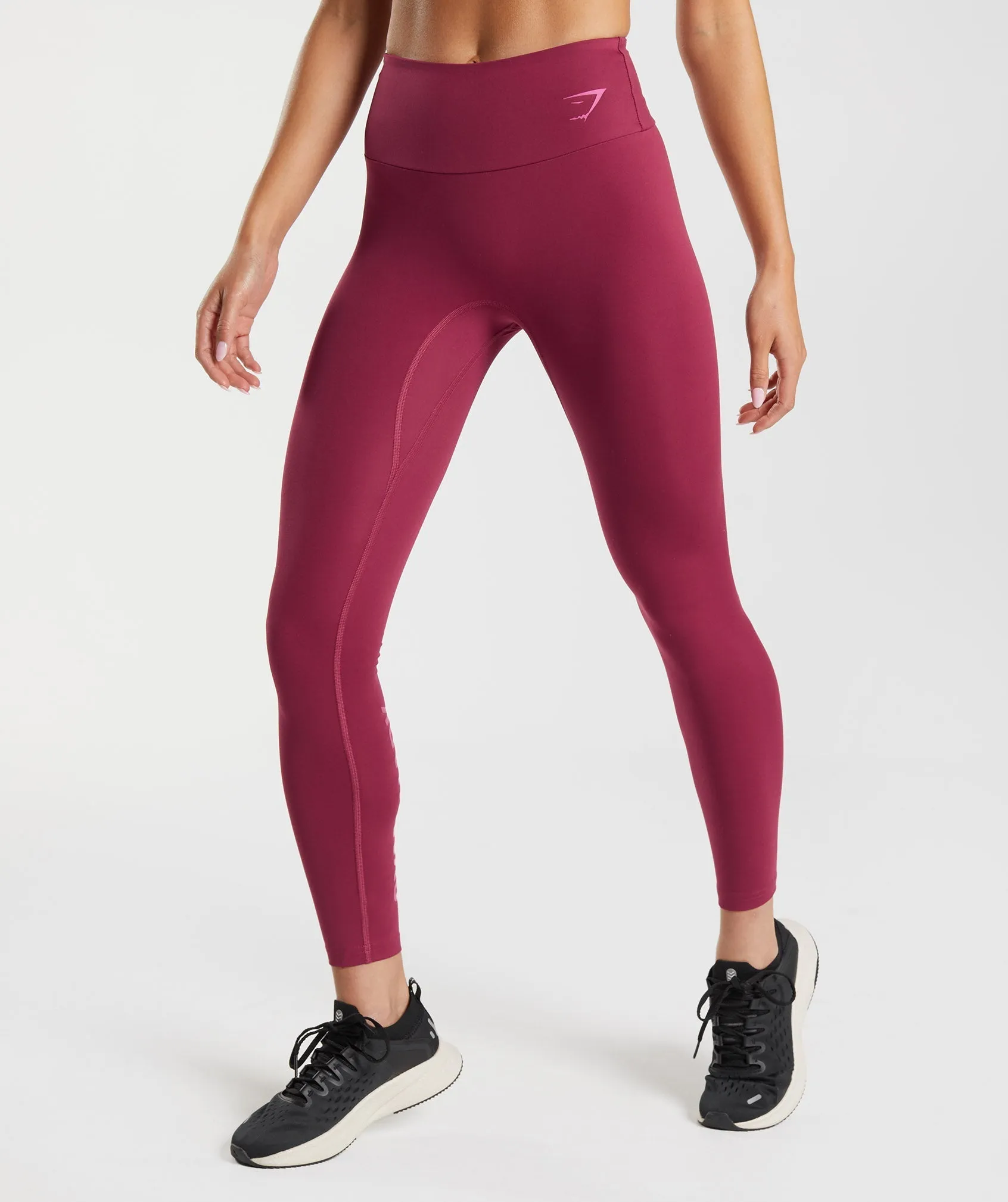 Gymshark Graphics Fraction Leggings - Currant Pink sold by Gymshark product image thumbnail 2