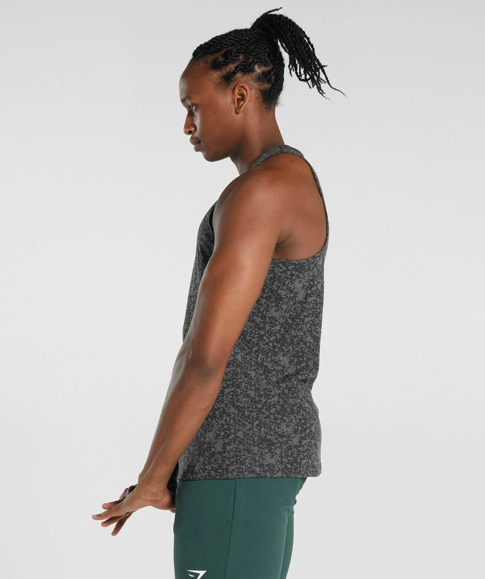 Gymshark Critical 2.0 Tank - Charcoal Print sold by Gymshark product image thumbnail 3