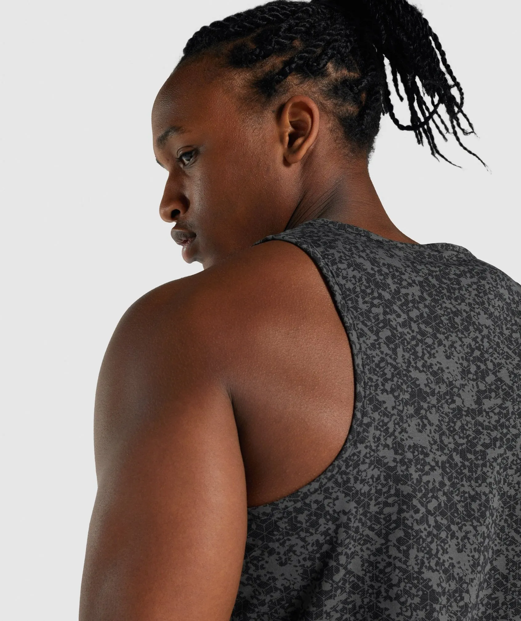 Gymshark Critical 2.0 Tank - Charcoal Print sold by Gymshark product image thumbnail 5