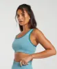Gymshark Marl Seamless Scoop Bra - Light Blue Marl/Light Grey Marl/Turkish Teal sold by Gymshark